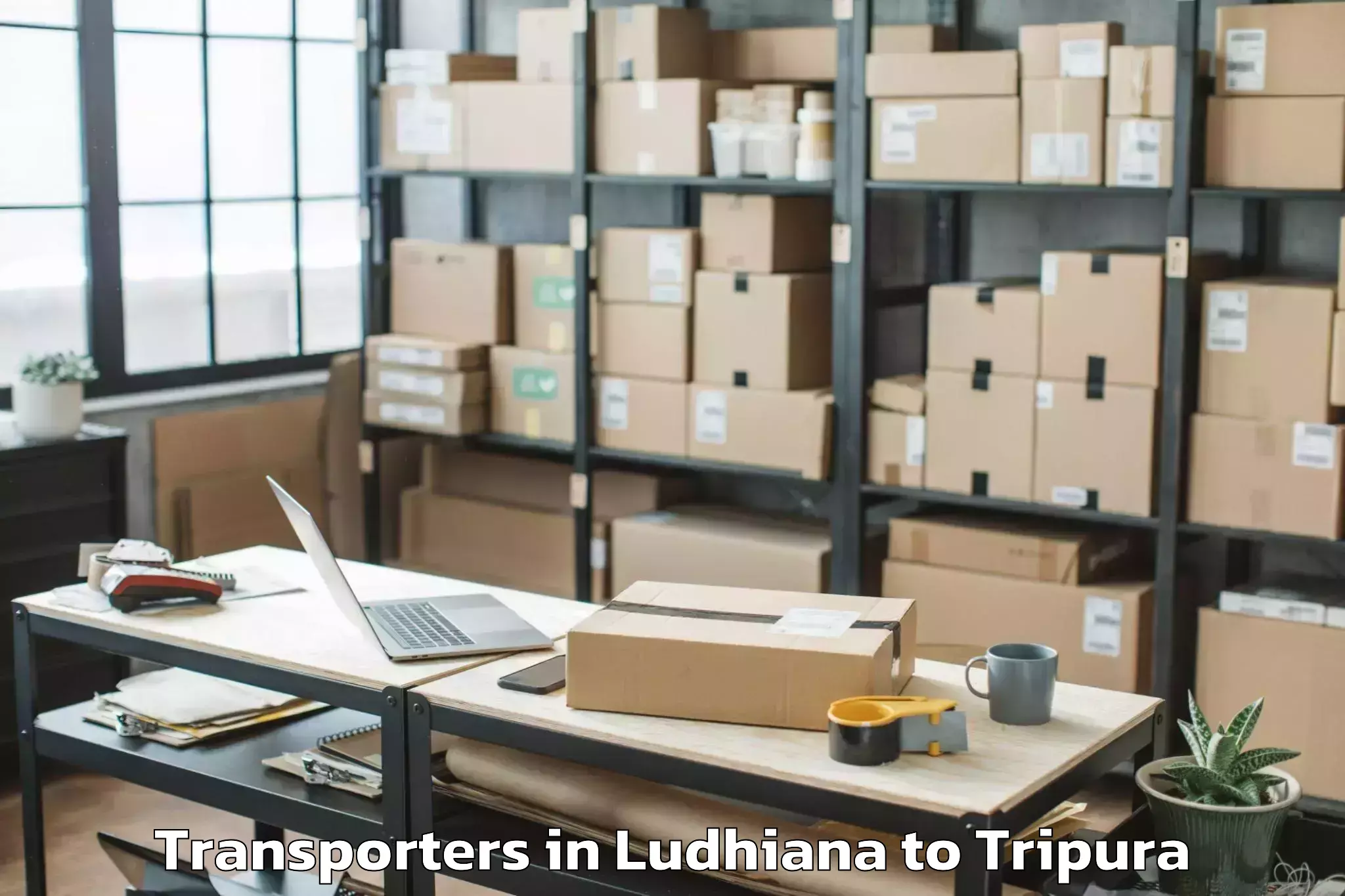 Book Ludhiana to Kailashahar Airport Ixh Transporters Online